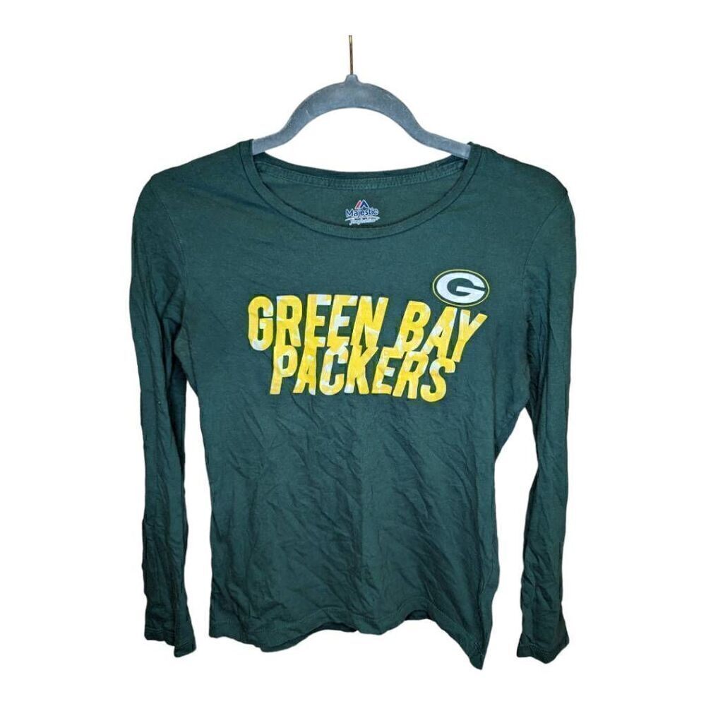 Majestic Fan Fashion Green Bay Packers Long Sleeve Shirt Women's Small